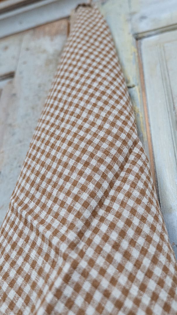 rutigt linne - närbild