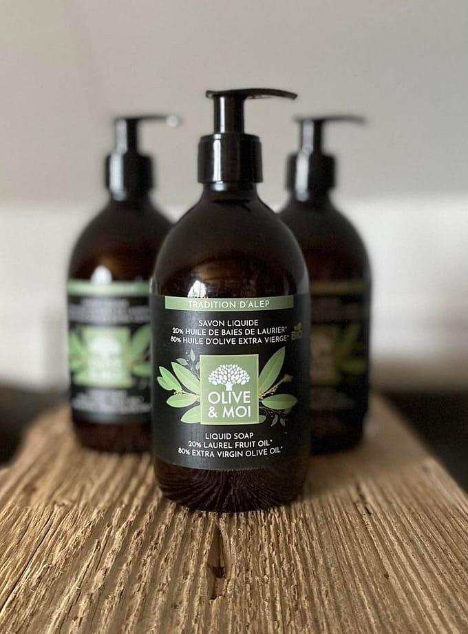 Flytandetvål 20% lagerbärsolja 80% kallpressad olivolja (EKO)